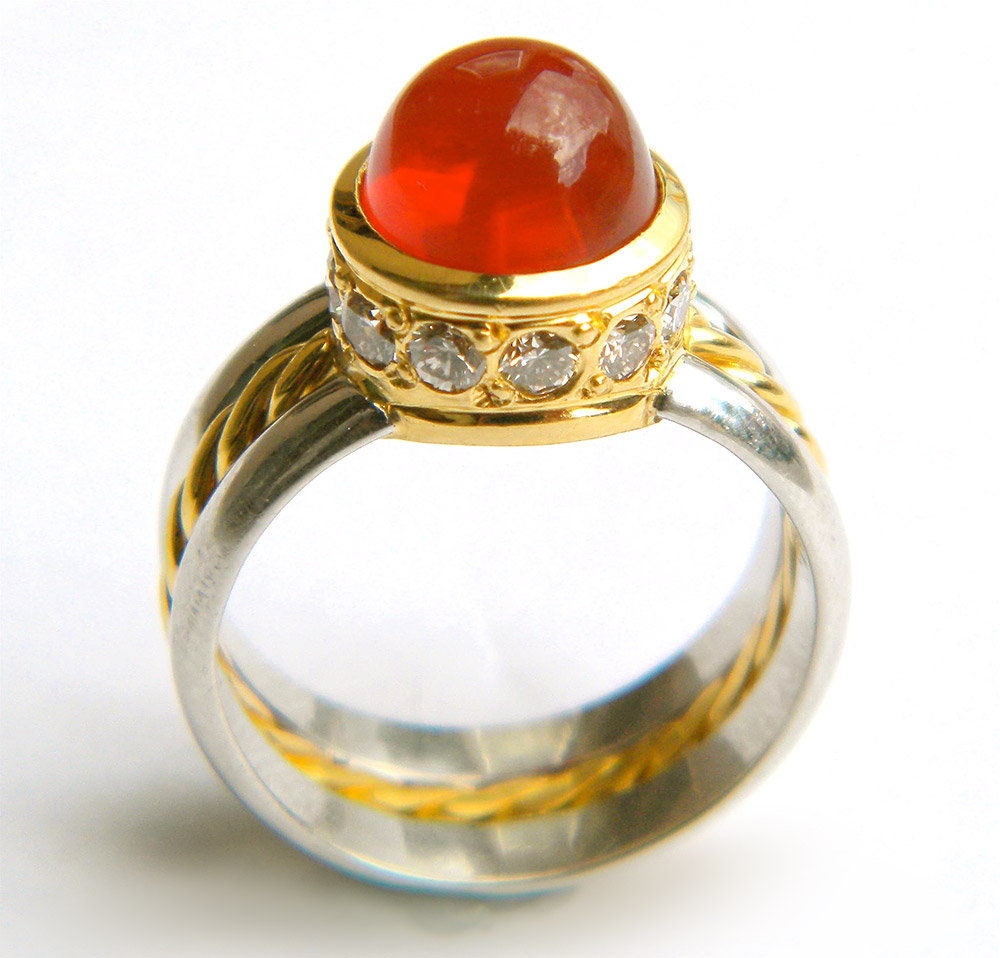 Custom designed ring by Marc Howard Custom Jewelry Design in Santa Fe, New Mexico